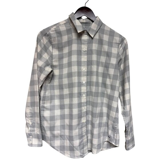 Vineyard Vines Tops - Vineyard Vines Women's Shirt Performance Relaxed Button Down Grey Plaid Size 2